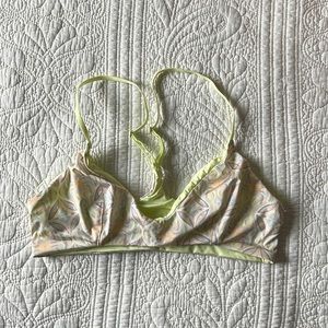 NWOT Free People Swim Bralette - Neon Yellow / Paisley (XS)